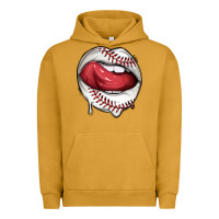 Pigment Peanut Butter sports lips baseball Urban Hoodie - texasbilliewilder
