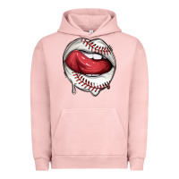 Pigment Salmon sports lips baseball Urban Hoodie - texasbilliewilder