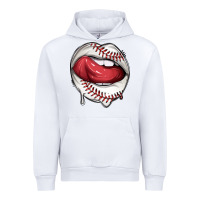 White sports lips baseball Urban Hoodie - texasbilliewilder