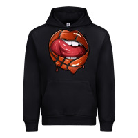 Black sports lips basketball Urban Hoodie - texasbilliewilder