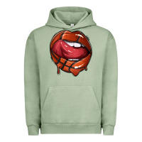 Pigment Oil Green sports lips basketball Urban Hoodie - texasbilliewilder