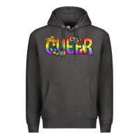 Charcoal Heather queer pride lgbtq Premium Hoodie - texasbilliewilder