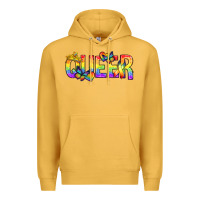 Mustard queer pride lgbtq Premium Hoodie - texasbilliewilder