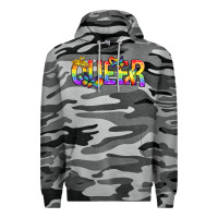 Slate Camo queer pride lgbtq Premium Hoodie - texasbilliewilder