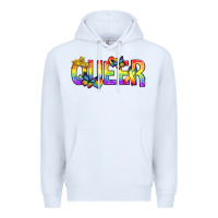 White queer pride lgbtq Premium Hoodie - texasbilliewilder