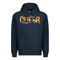 Navy queer pride lgbtq Premium Hoodie - texasbilliewilder