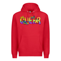 Red queer pride lgbtq Premium Hoodie - texasbilliewilder