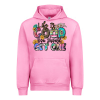 Fuchsia Pink life is good you should get one Urban Hoodie - Zillion Design Studio