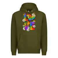 Army Green pride love Premium Hoodie - texasbilliewilder