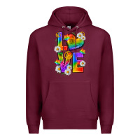 Burgundy pride love Premium Hoodie - texasbilliewilder