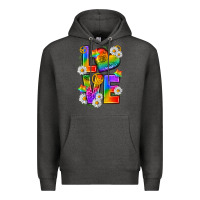 Charcoal Heather pride love Premium Hoodie - texasbilliewilder