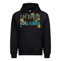 Black i'm sorry for the mean hurtful things i said Urban Hoodie - Zillion Design Studio