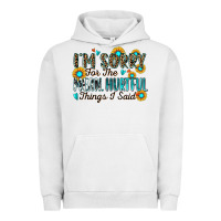 Pigment Lunar Rock i'm sorry for the mean hurtful things i said Urban Hoodie - Zillion Design Studio