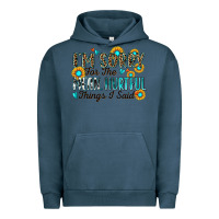 Pigment Midnight Navy i'm sorry for the mean hurtful things i said Urban Hoodie - Zillion Design Studio