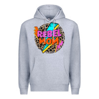 Heather Grey rebel mom Premium Hoodie - Zillion Design Studio