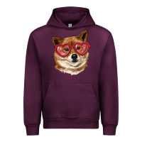 Shiba Inu With Love Glasses Urban Hoodie | Teevron