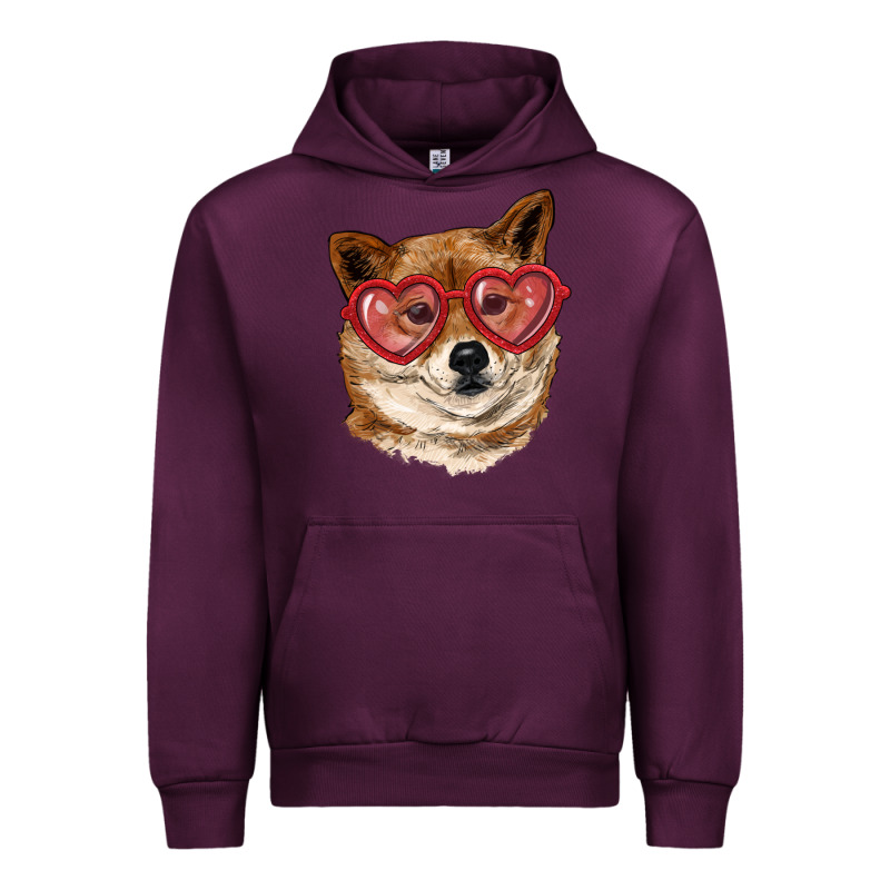 Shiba Inu With Love Glasses Urban Hoodie by RanaPortraitStore | Teevron