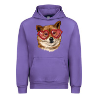 Tulip shiba inu with love glasses Urban Hoodie - RanaPortraitStore