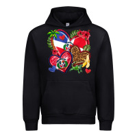 Black dominican republic  hearts Urban Hoodie - texasbilliewilder
