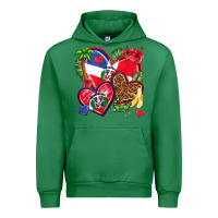 Emerald dominican republic  hearts Urban Hoodie - texasbilliewilder