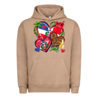 Pigment Burro dominican republic  hearts Urban Hoodie - texasbilliewilder