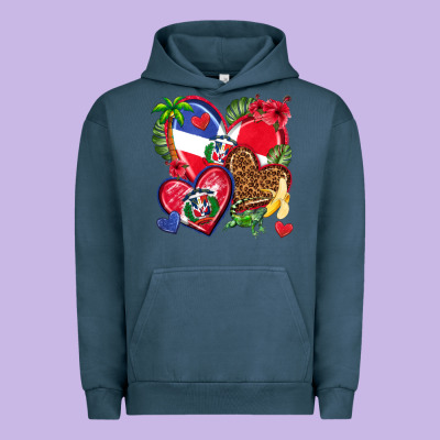 Urban Hoodie dominican republic  hearts