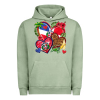 Pigment Oil Green dominican republic  hearts Urban Hoodie - texasbilliewilder