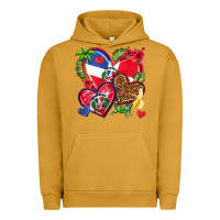 Pigment Peanut Butter dominican republic  hearts Urban Hoodie - texasbilliewilder