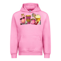 Fuchsia Pink boss lady coffee cups with money Urban Hoodie - texasbilliewilder