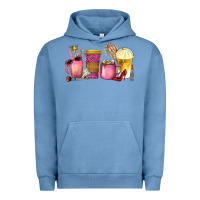 Pigment Pebble Blue boss lady coffee cups with money Urban Hoodie - texasbilliewilder