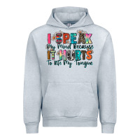Heather Grey i speak my mind because it hurts to bite my tongue Urban Hoodie - Zillion Design Studio