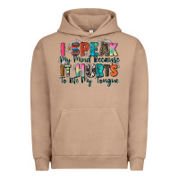 Pigment Burro i speak my mind because it hurts to bite my tongue Urban Hoodie - Zillion Design Studio