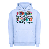 Pigment Grape Ice i speak my mind because it hurts to bite my tongue Urban Hoodie - Zillion Design Studio