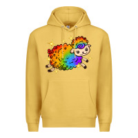 Antique Gold rainbow sheep with star Premium Hoodie - texasbilliewilder