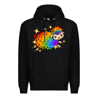 Black rainbow sheep with star Premium Hoodie - texasbilliewilder