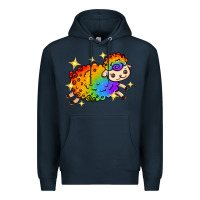 Navy rainbow sheep with star Premium Hoodie - texasbilliewilder