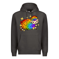 Smoke rainbow sheep with star Premium Hoodie - texasbilliewilder