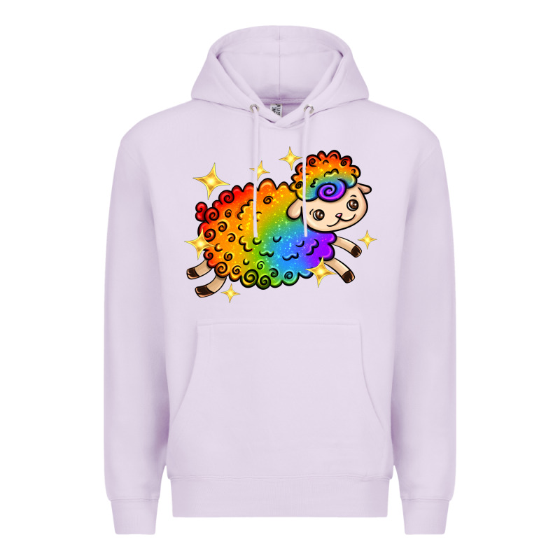 Rainbow Sheep With Star Premium Hoodie by texasbilliewilder | Teevron
