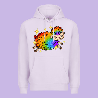 Rainbow Sheep With Star Premium Hoodie Designed By Texasbilliewilder