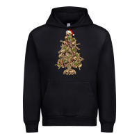 Black Skeleton Christmas Tree Urban Hoodie - RanaPortraitStore