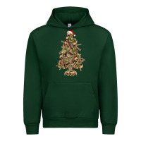 Forest Green Skeleton Christmas Tree Urban Hoodie - RanaPortraitStore