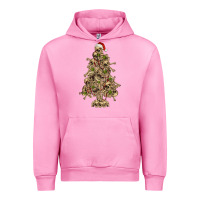 Fuchsia Pink Skeleton Christmas Tree Urban Hoodie - RanaPortraitStore