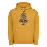 Pigment Peanut Butter Skeleton Christmas Tree Urban Hoodie - RanaPortraitStore