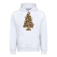 White Skeleton Christmas Tree Urban Hoodie - RanaPortraitStore