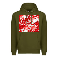 Army Green christmas candies Premium Hoodie - RanaPortraitStore