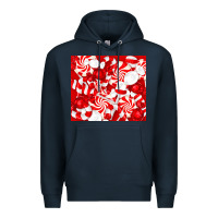 Navy christmas candies Premium Hoodie - RanaPortraitStore