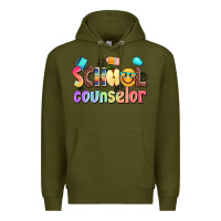 Army Green school counselor Premium Hoodie - AdoDesignShop