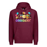 Burgundy school counselor Premium Hoodie - AdoDesignShop
