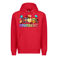 Red school counselor Premium Hoodie - AdoDesignShop