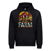 Black life is better on the farm with barn Urban Hoodie - texasbilliewilder